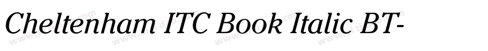 Cheltenham ITC Book Italic BT字体转换